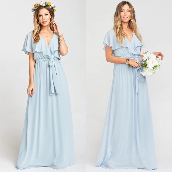 Show Me Your Mumu Audrey Bridesmaid Prom Dress Steel Blue NEW - Picture 1 of 8